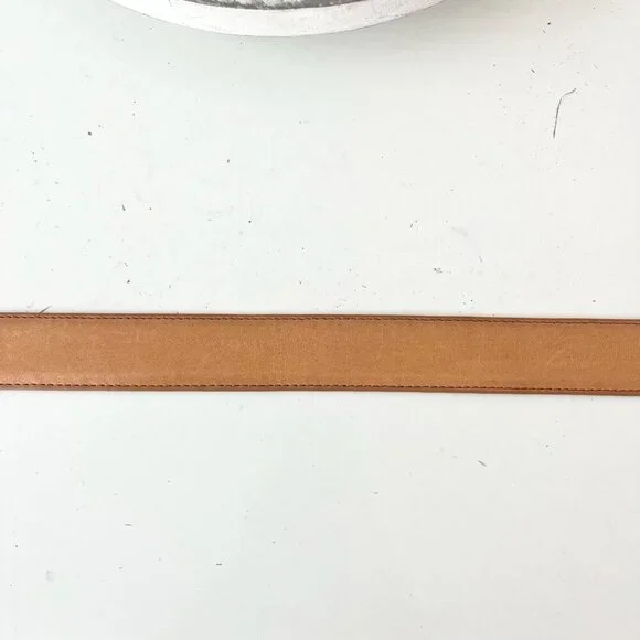 NEW Rod Patrick Boots Mens Western Belt 1.25" Sz 36 Tan Horse Leather Taper End - Picture 5 of 8